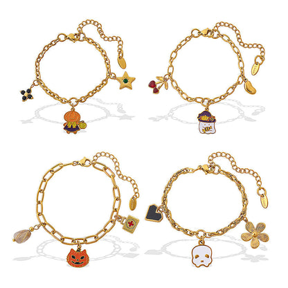 Halloween Ghost Chain Stainless Steel Bracelet