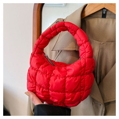 Solid Color Cloud Bag Cute Mini Handbag