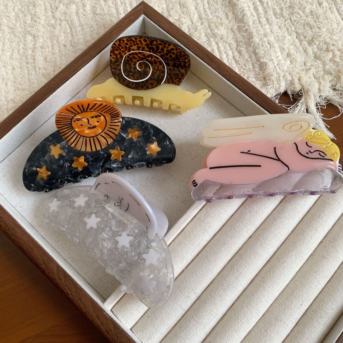 Sunflower Pentagram Claw Clip