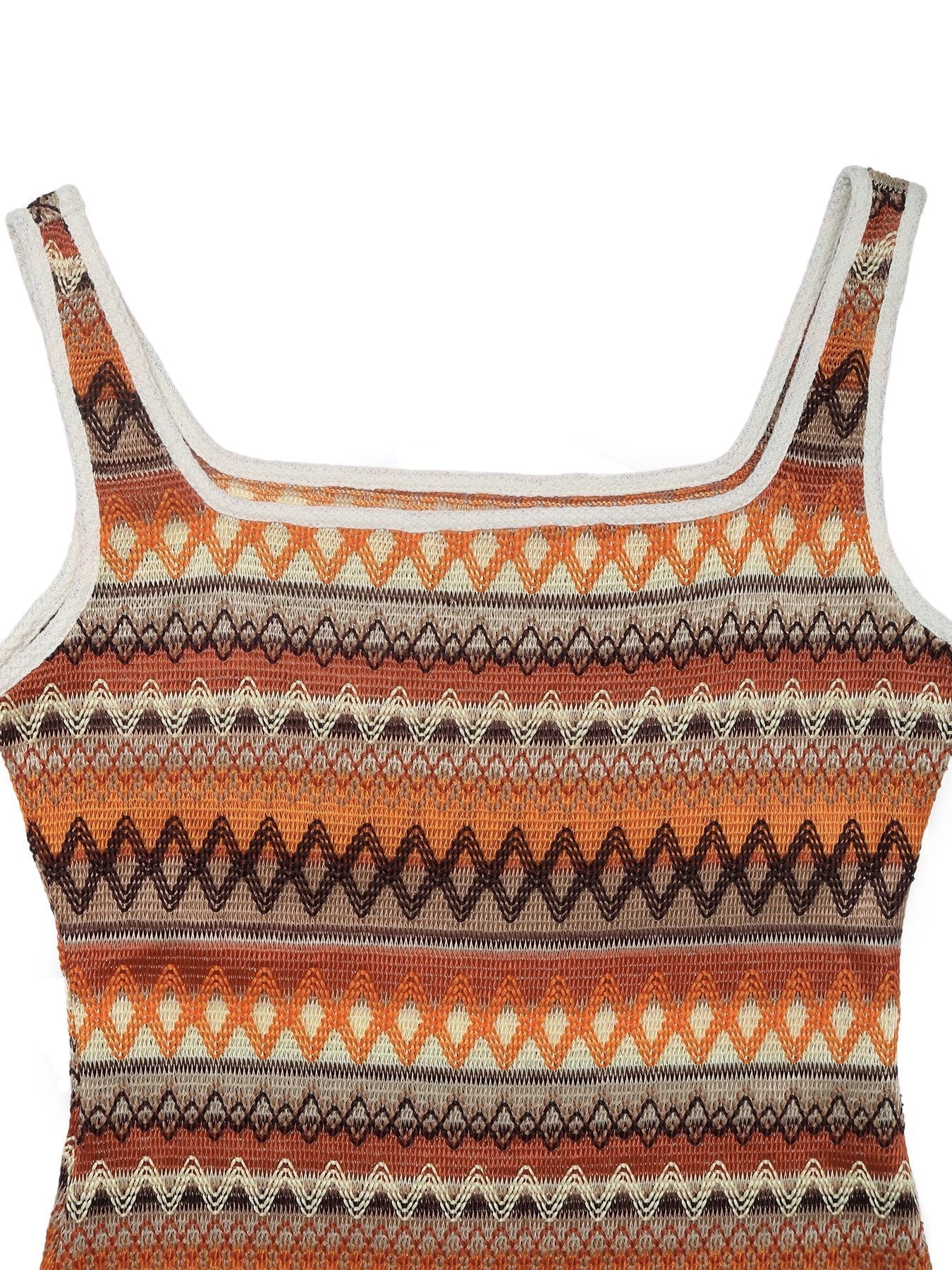 Casual Striped Spaghetti Strap Side Split Dress