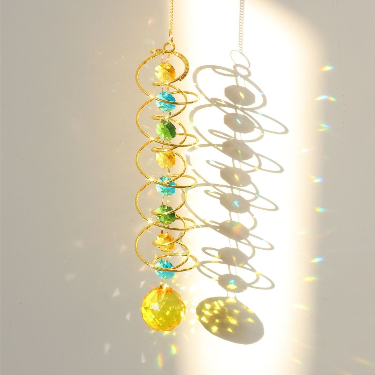 Rainbow Crystal Helical Suncatcher