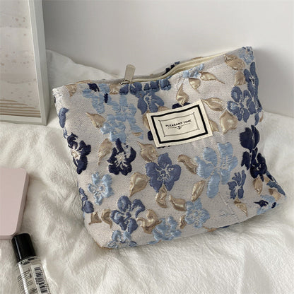 Flower Print Sweet Large Capacity Make Up Bag