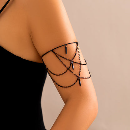 Punk Tassel Hang Chain Arm Cuff