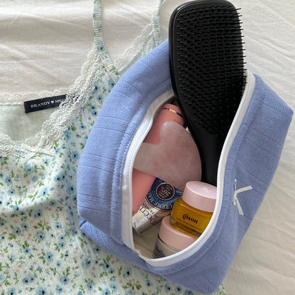 Solid Color Sweet Portable Make Up Bag