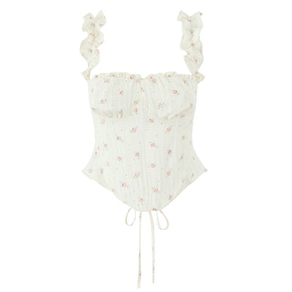 Trendy Floral Crop Top and Skirt Set