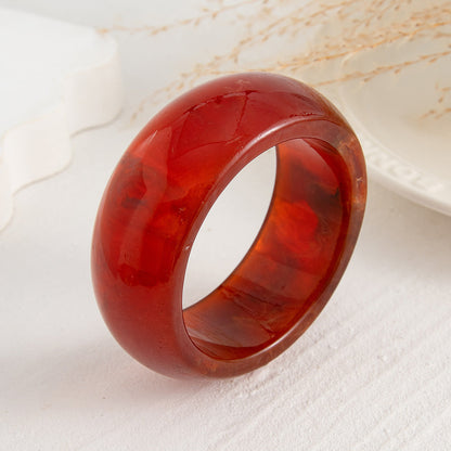 Wide Smooth Steet Acrylic Bracelets