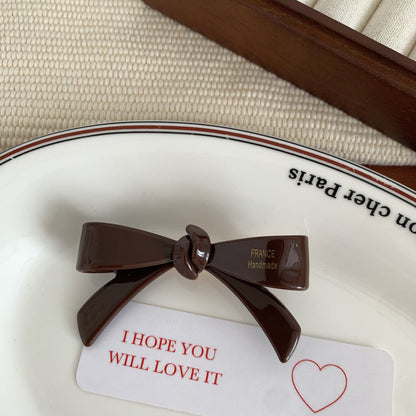 Chic Solid Color Bow Knot Hair Clip