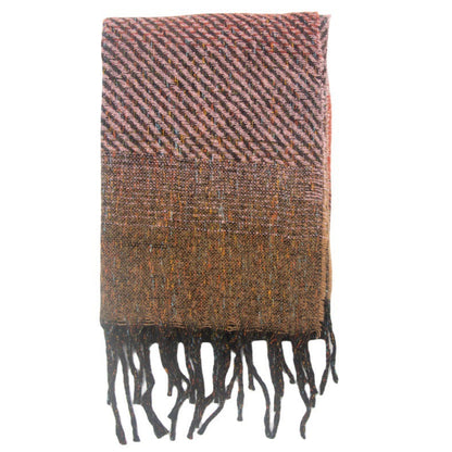 Gradient Color Tassel Soft Scarves