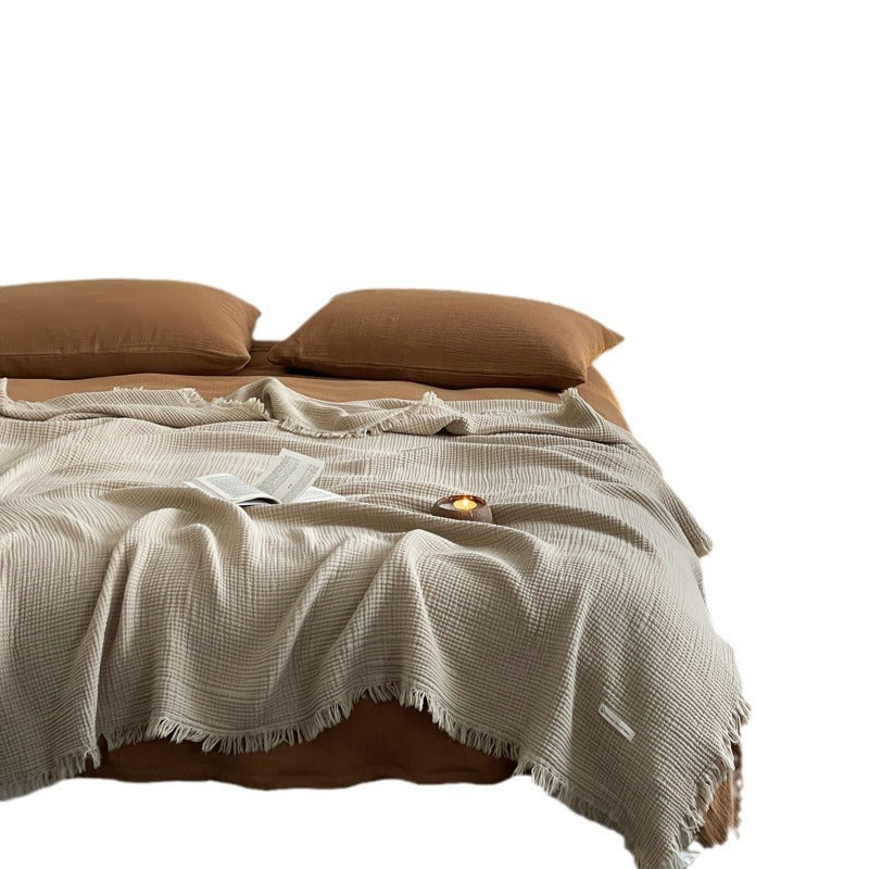 Cozy Waffle Weave Throw Blanket Bed Blanket