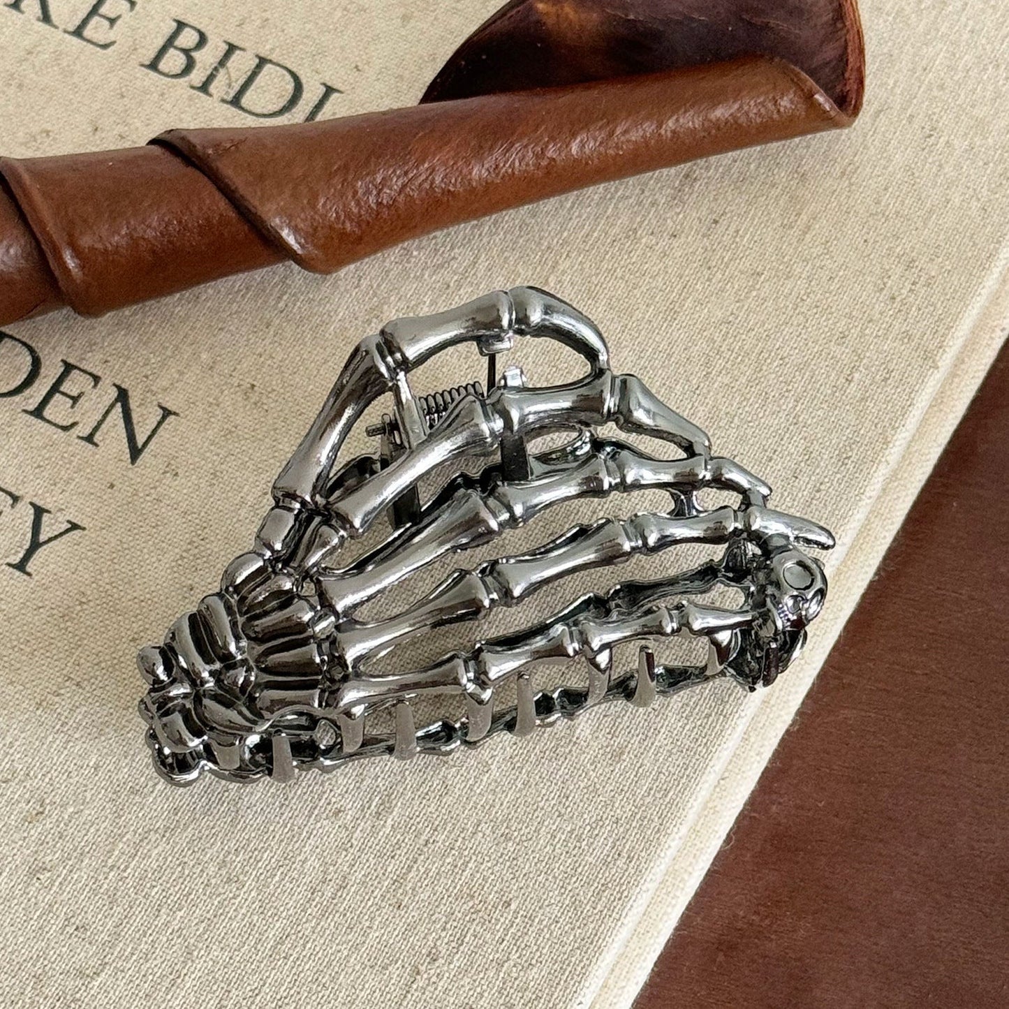 Halloween Metal Bow Large Hair Claw