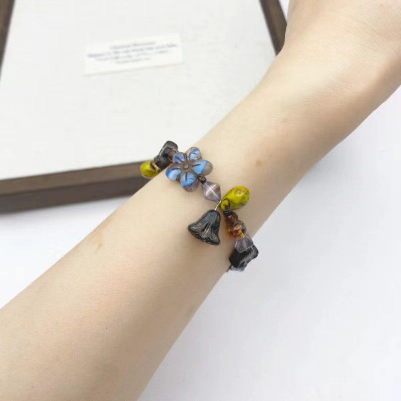Vintage Irregular Flower Beaded Bracelet
