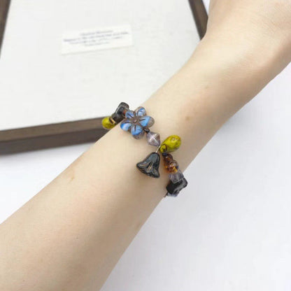 Vintage Irregular Flower Beaded Bracelet