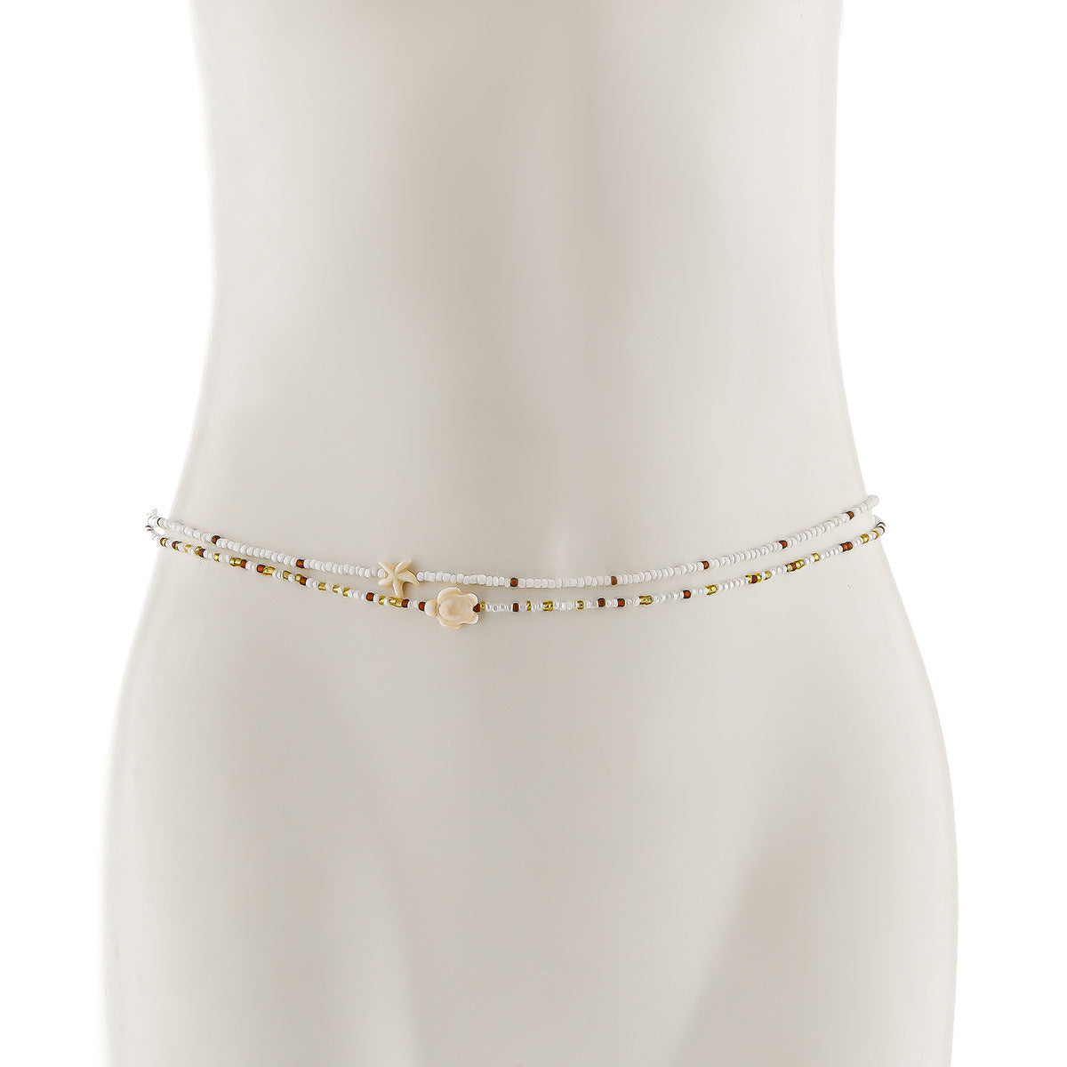 Star Beaded Double Layers Waist Chain