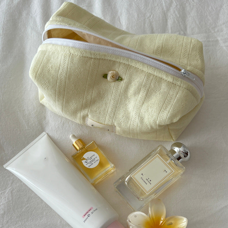 Solid Color Sweet Portable Make Up Bag