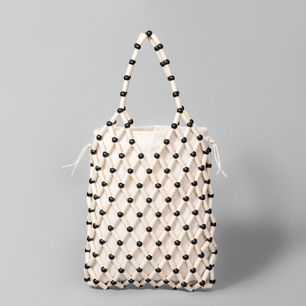 Hallow Wooden Bead Handbags