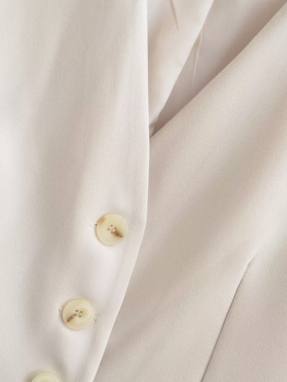 Solid Color Split Vest and Pants Sets