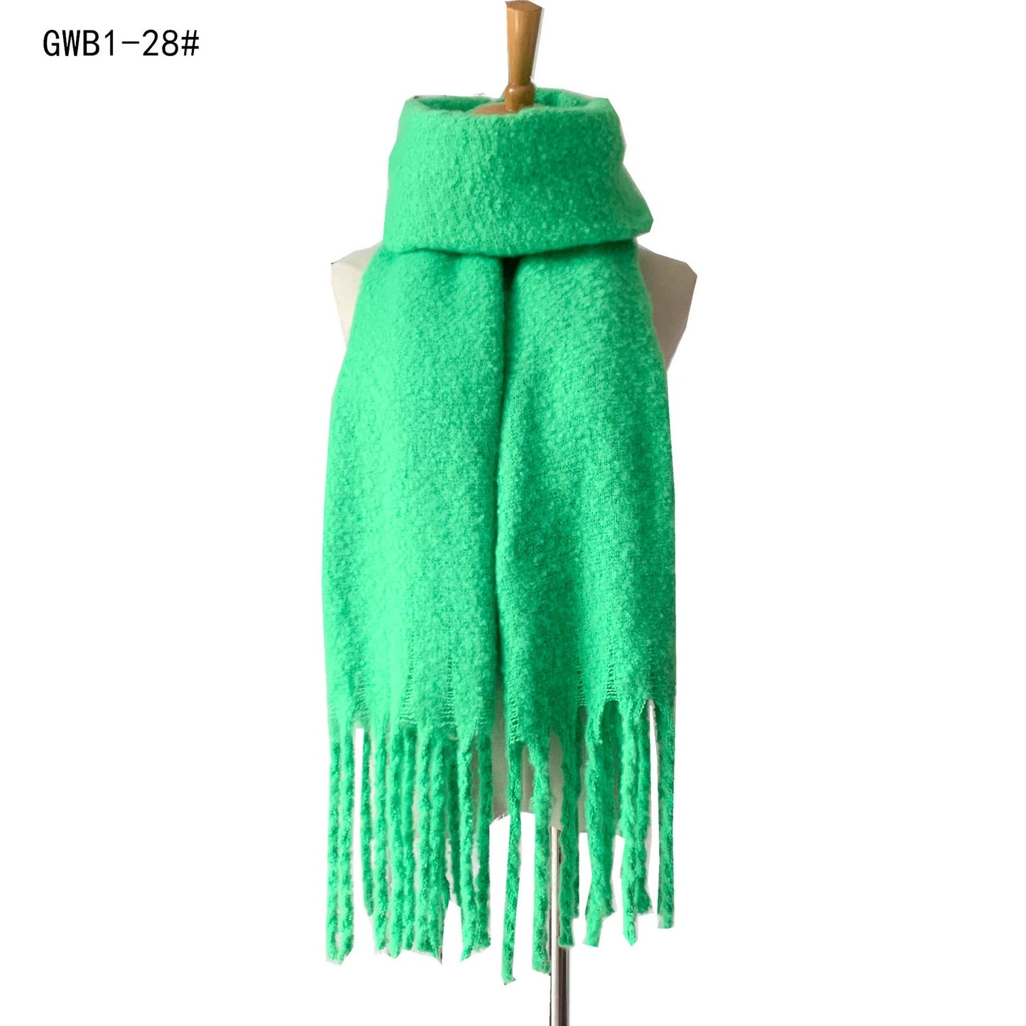 Solid Color Tassel Soft Scarves
