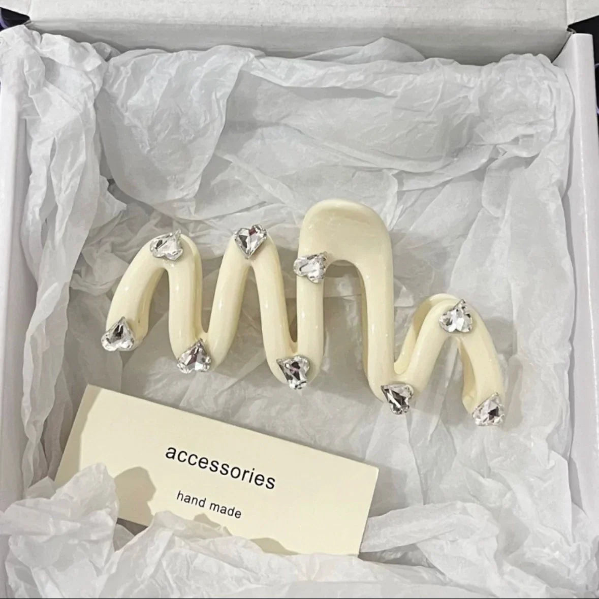 Love Rhinestone Candy Color Hair Claws