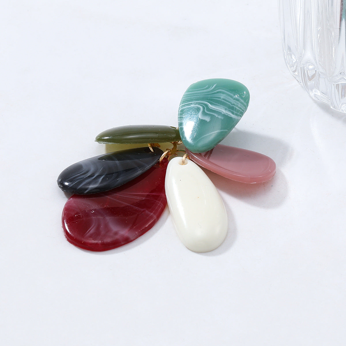 Color Block Geometric Splicing Stud Earring