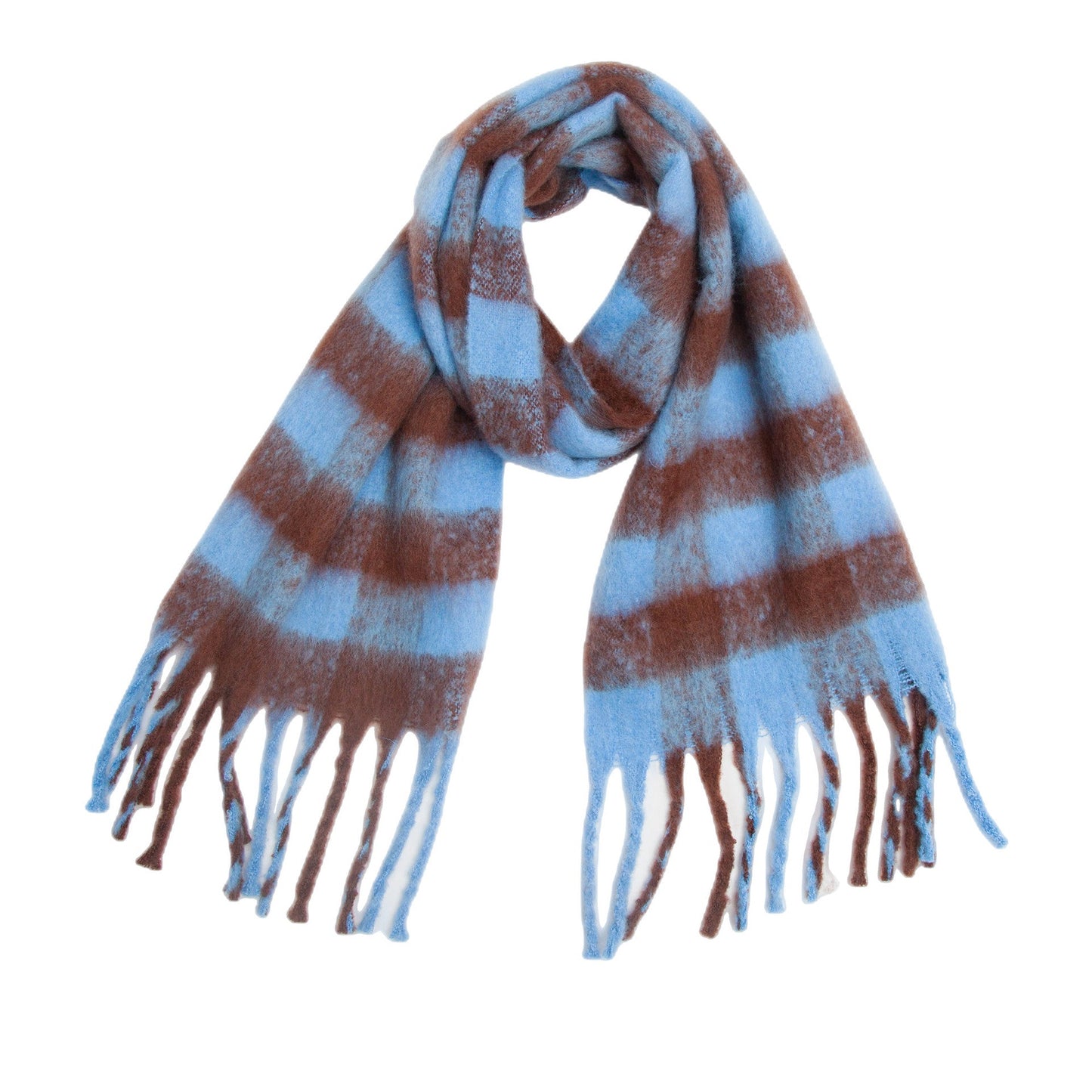 Coloful Plaid Tassel Scarves