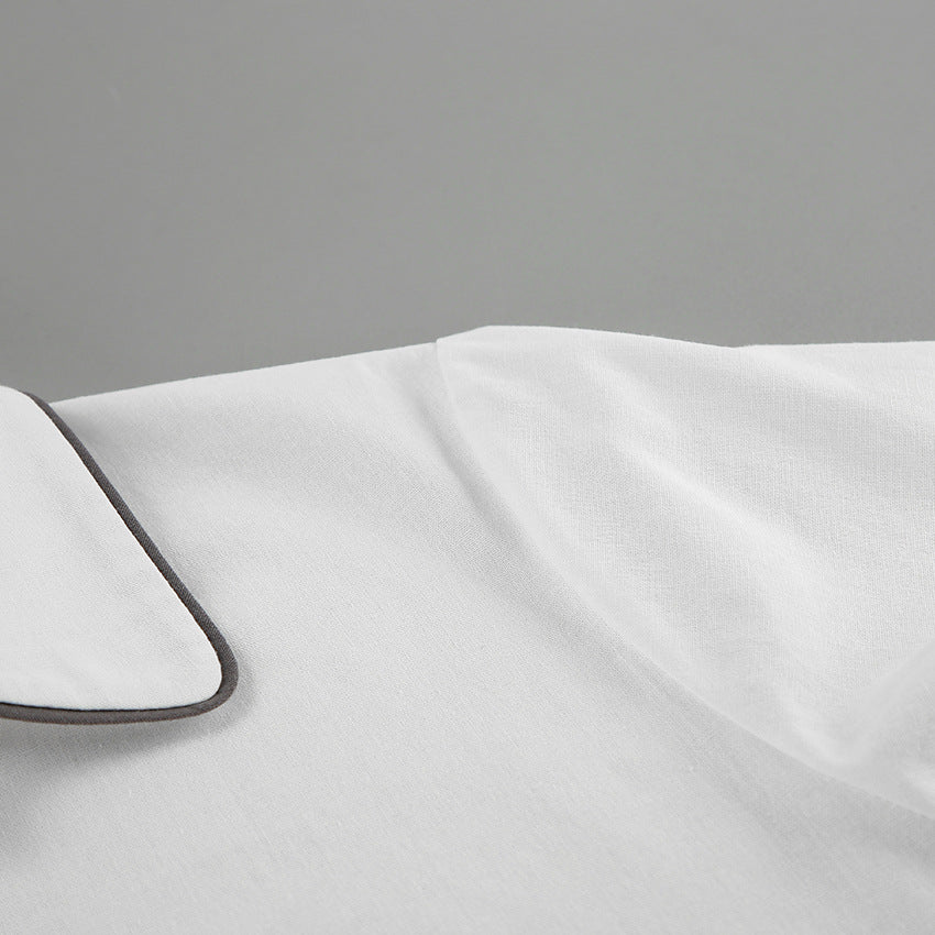 Color Block Button Down Shirt Short Sets