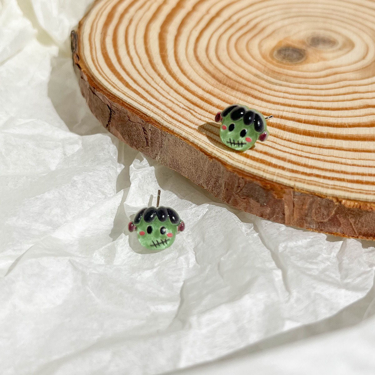 Cute Mini Pumpkin Ghost Halloween Stud Earrings