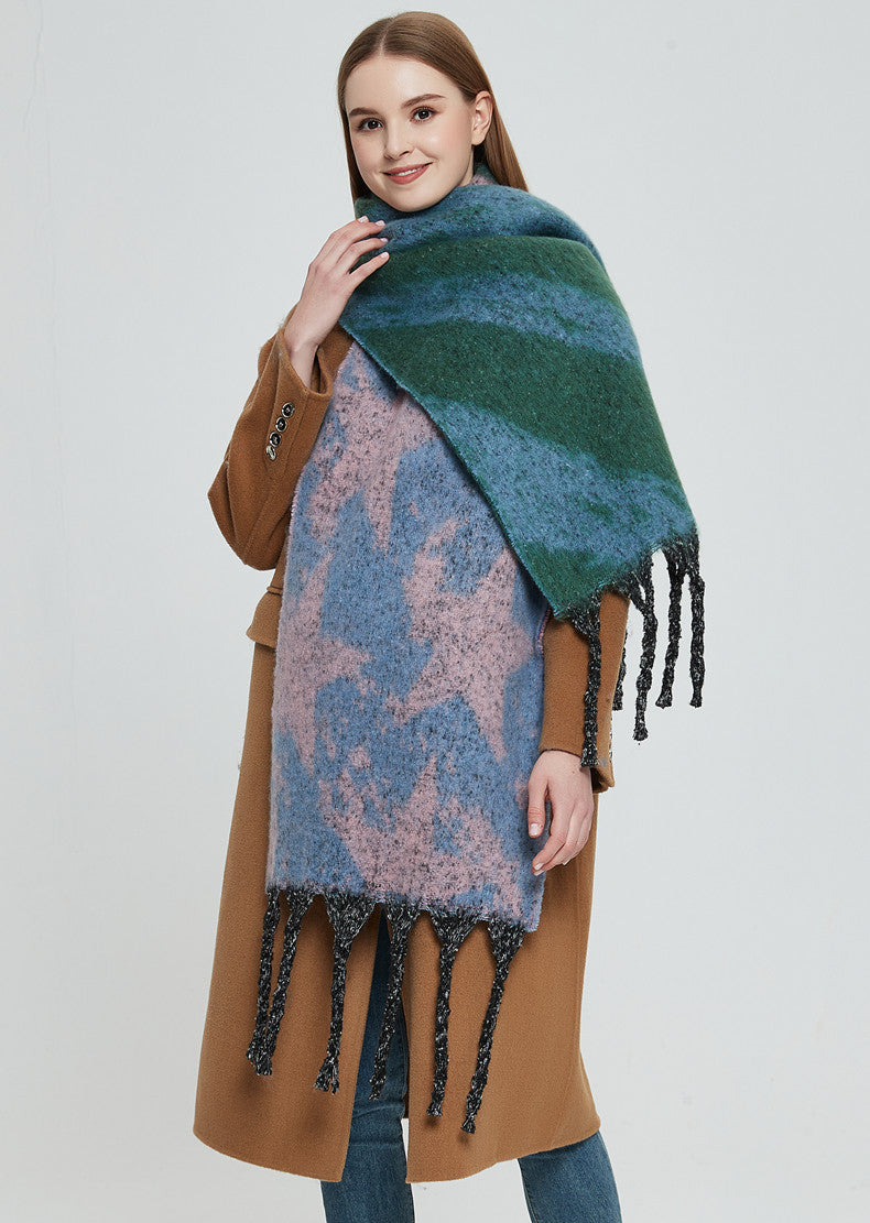 Patchwork Color Star Print Scarves