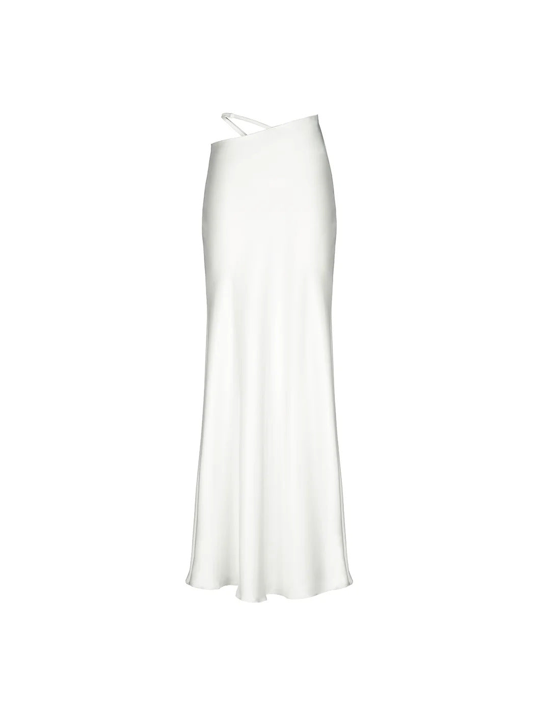 Solid Color Hip Wrap Soft Maxi Skirts