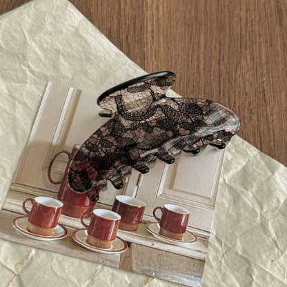 Elegant Lace Solid Color Hair Claw Clip