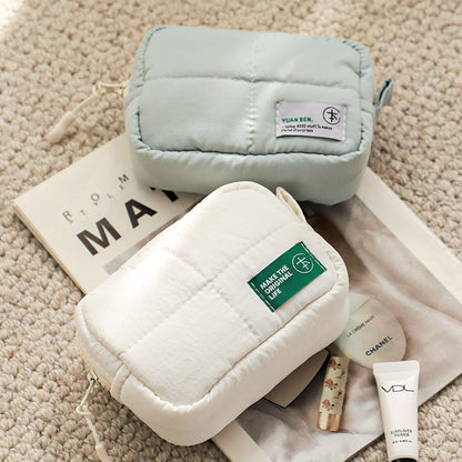 Solid Color Nylon Waterproof Makeup Bag