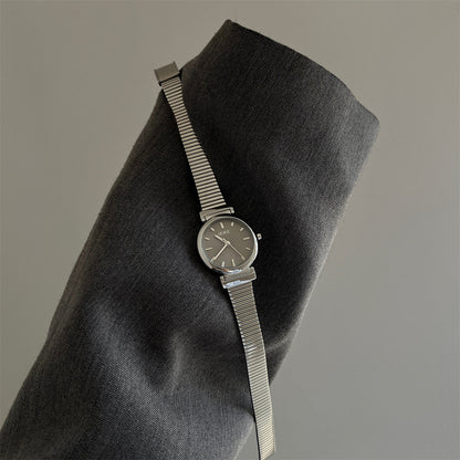 Chic Silver Snake Head Dial Quartz Watch