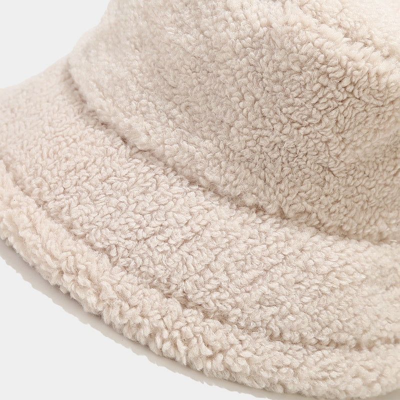 Winter Simple Solid Color Warm Bucket Hat