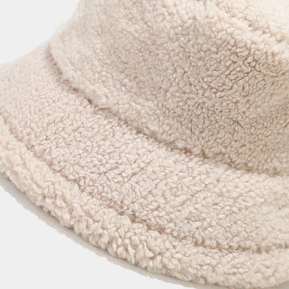 Winter Simple Solid Color Warm Bucket Hat