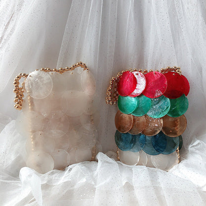 Colorful Shell Beads Chain Handmade Bags