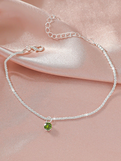 Simple Glitter Double Anklet