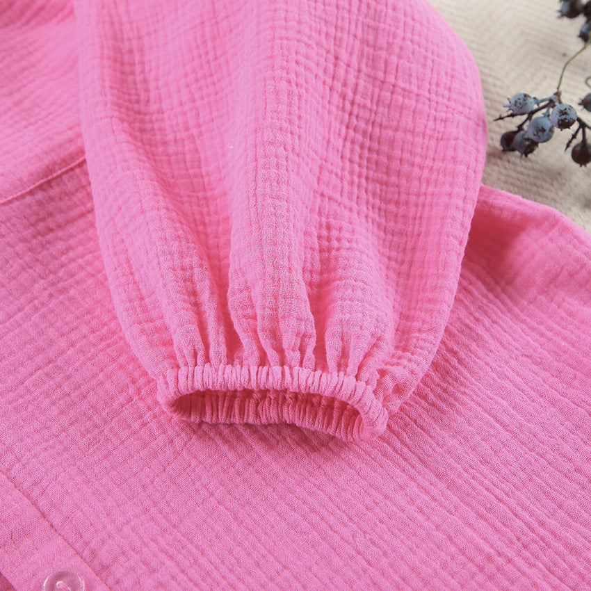 Solid Color Loose Casual Homewear Sets