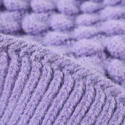 Solid Color Outdoors Pom Beanie