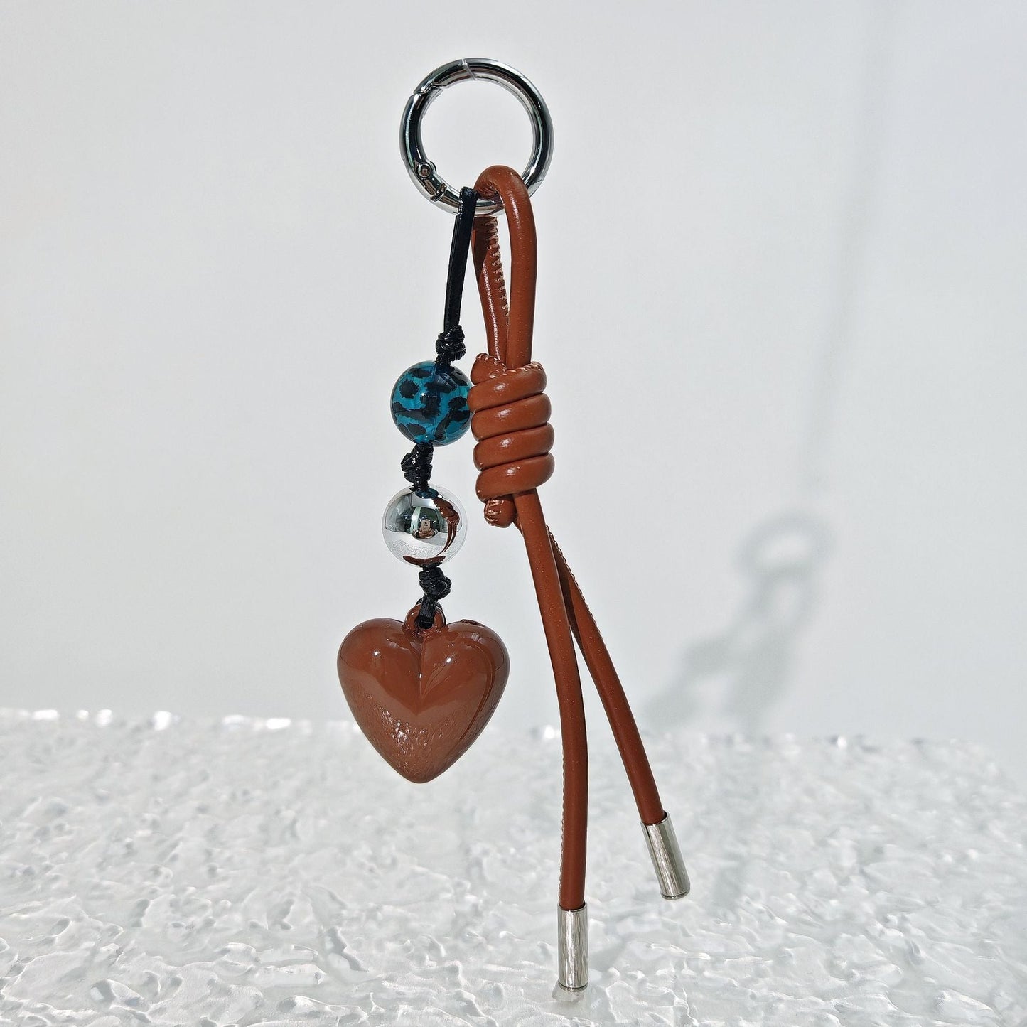 Simple Braided Heart Keychain Bag Charms