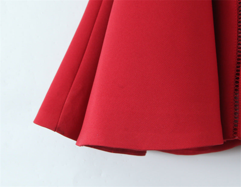 Versatile Solid Color Halter Mini Dress