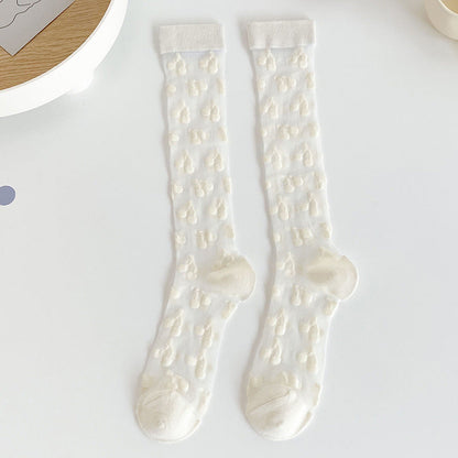 Cherry Color Block Summer Thin Socks