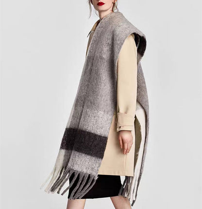 Patchwork Color Tassel Scarves