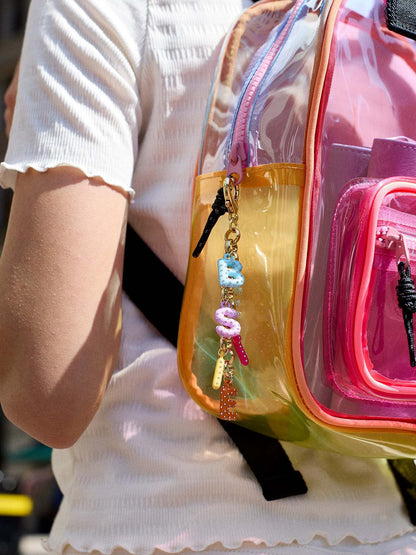 Creative Letter Rhinestone Keychain Bag Charm