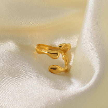 Geometric Cross Adjustable Ring