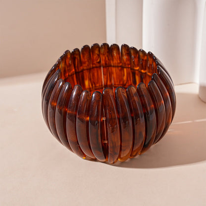 Vintage Acrylic Swoosh Geometric Bracelet