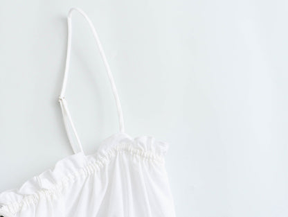 Simple Bowknot Spaghetti Strap Crop Top