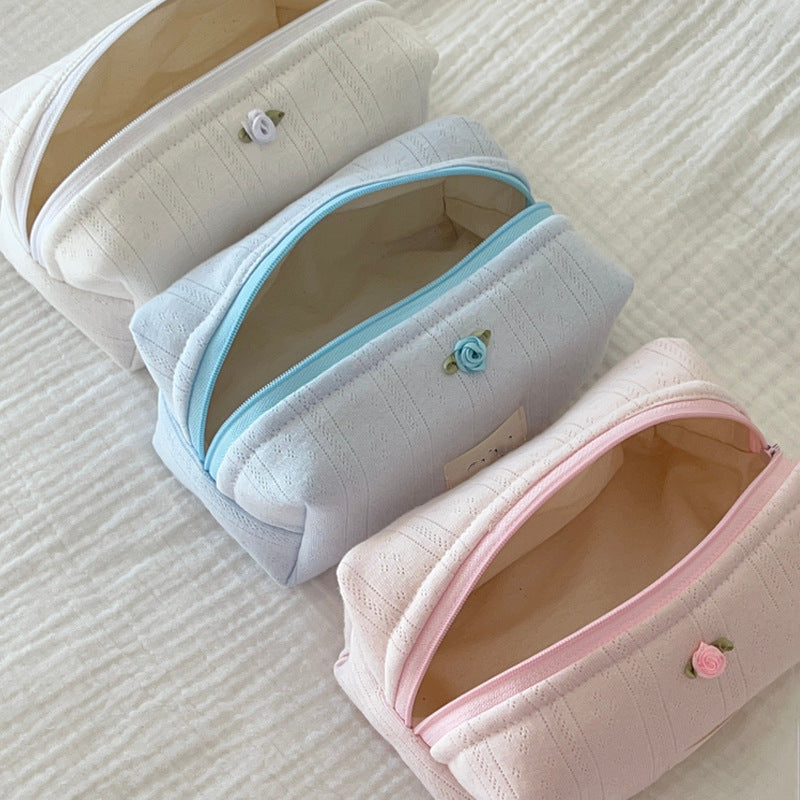 Solid Color Sweet Portable Make Up Bag