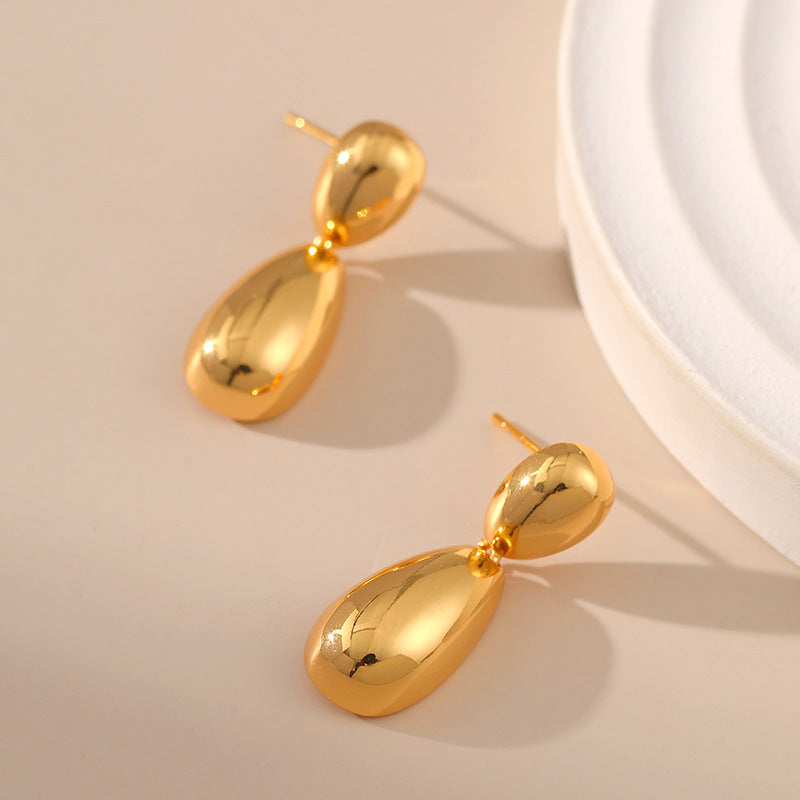 Simple Glossy Geometric Drops Earrings