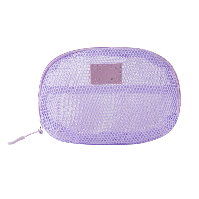 Solid Color Mesh Mini Make Up Bags