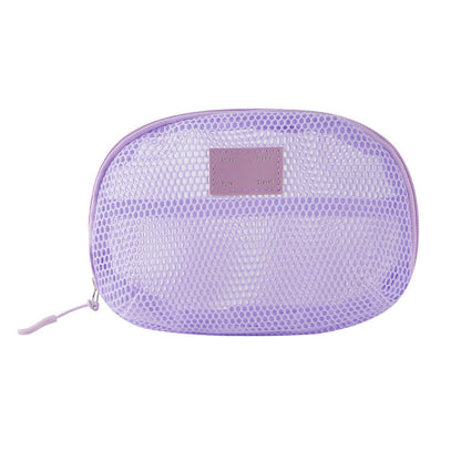 Solid Color Mesh Mini Make Up Bags