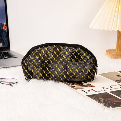 Simple Gold Mesh Portable Make Up Bags